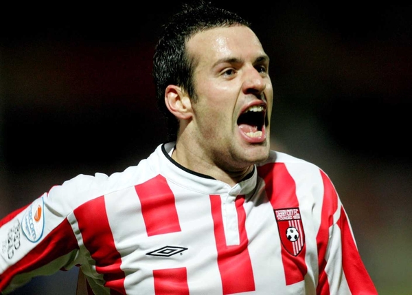 Ciaran Martyn's celebrates his strike against Shelbourne