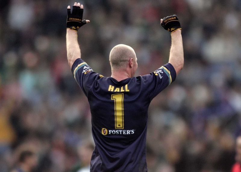 Australian co-captain Barry Hall celebrates at the final whistle