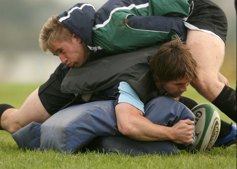 Leinster winger Luke Fitzgerald training for his first Ireland Test against the Pacific Islands