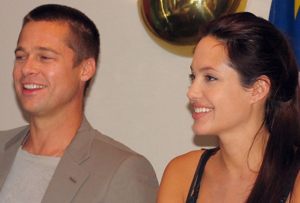 Brad &amp; Angelina - Proud parents