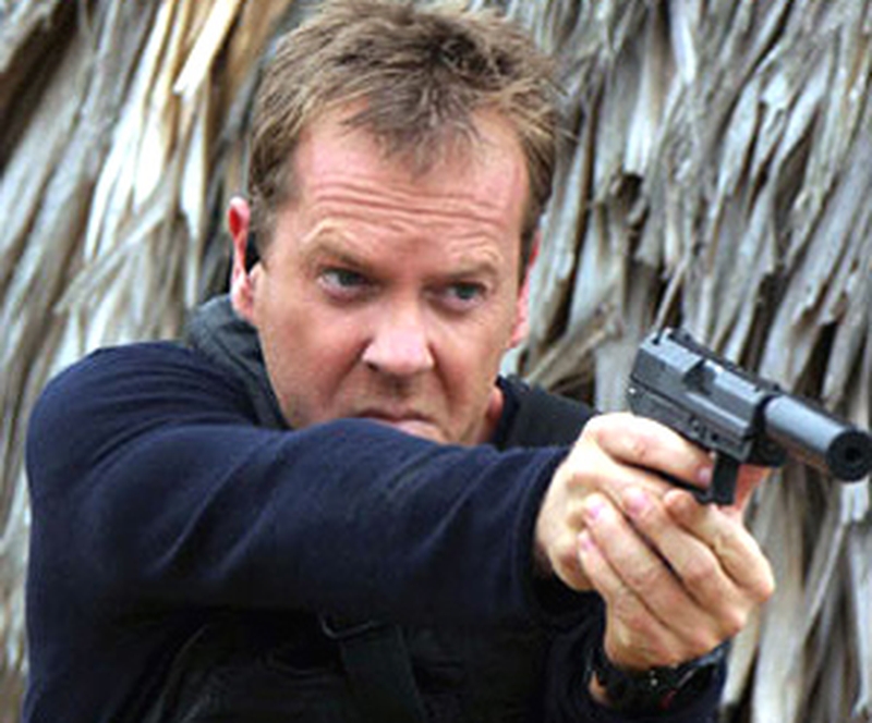 Kiefer looks like he wants to keep being Jack Bauer
