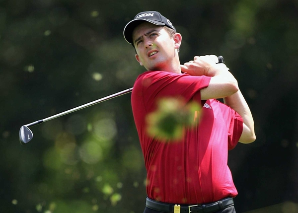 Dublin's Peter Lawrie was just two shots off the lead when bad light stopped play