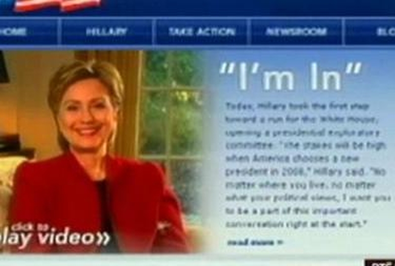 Hillary Clinton - Posts video on website