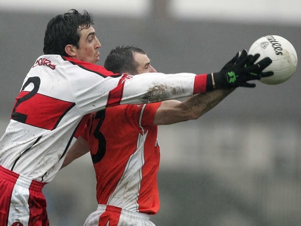 Derry's Kevin McGuckin (l) is available for selection for the All-Ireland SFC quarter-final clash with Dublin