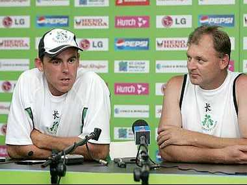 Skipper Trent Johnston (left) and coach Adrian Birrell (right) will be hoping Ireland can upset the odds in the Caribbean