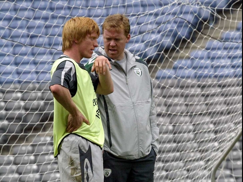 Steve Staunton (right) with Paul McShane: 'The boys are buzzing'