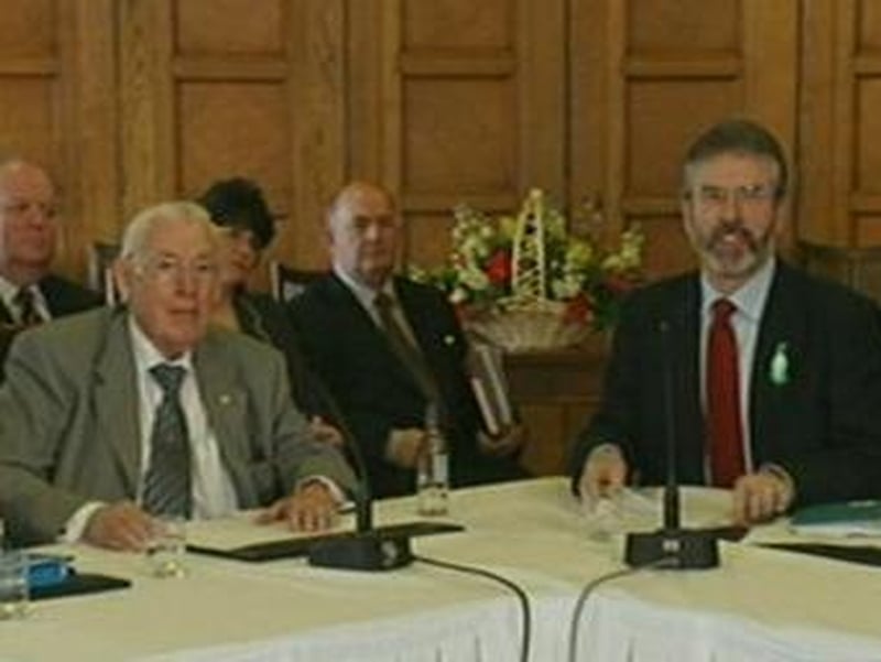 Ian Paisley & Gerry Adams - Stormont meeting
