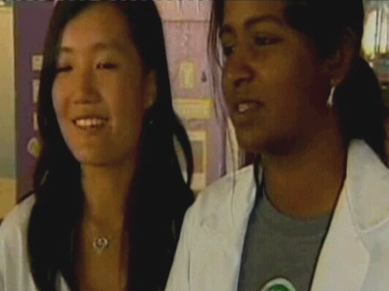 New Zealand - Schoolgirls conduct tests