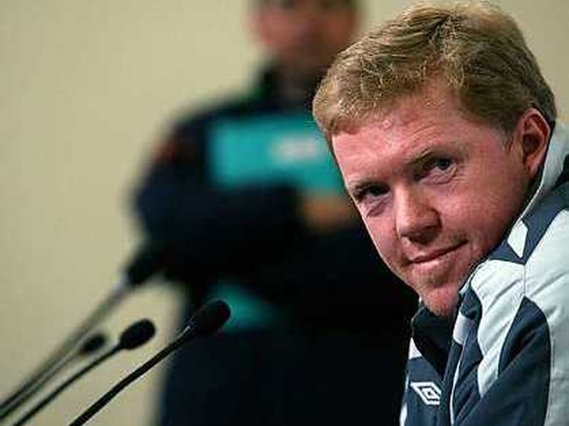 Steve Staunton looking in relaxed mood at yesterday's press conference