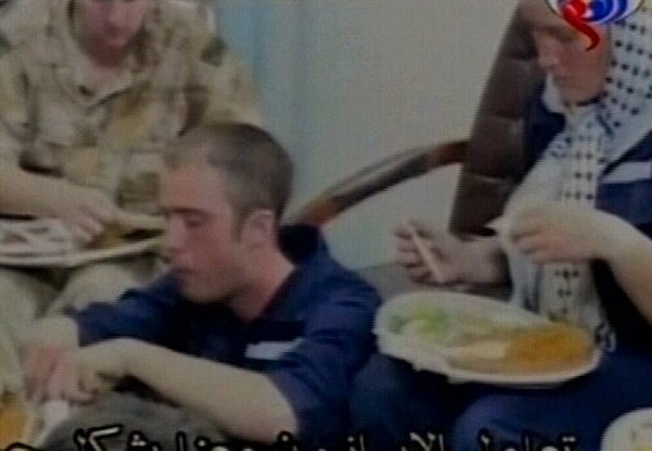 UK Navy personnel - Footage shown on Iran TV