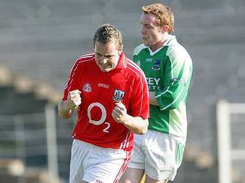 James Masters celebrates scoring one of his points at Clones