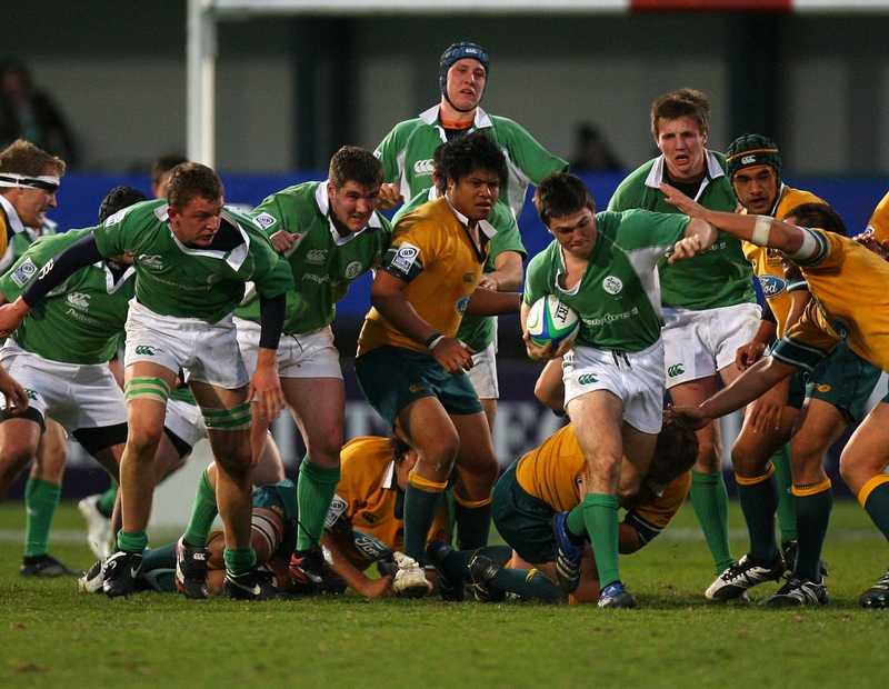 Eoin O'Malley tries to break through for Ireland