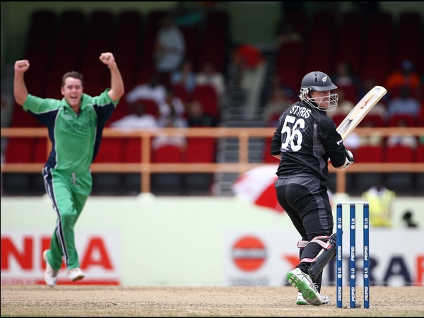 Ireland bowler Dave Langford-Smith misses this weekend's Friends Provident games due to a rib injury