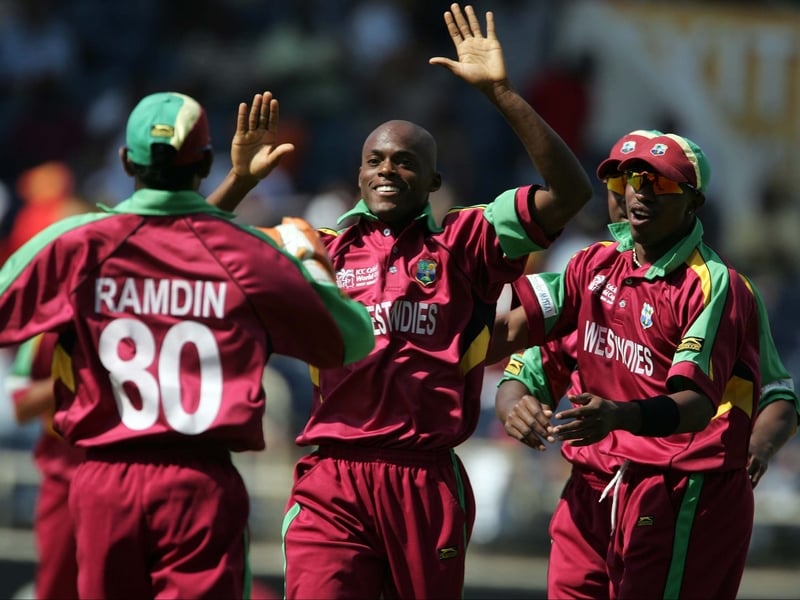 West Indies celebrate their first Test victory on South African soil