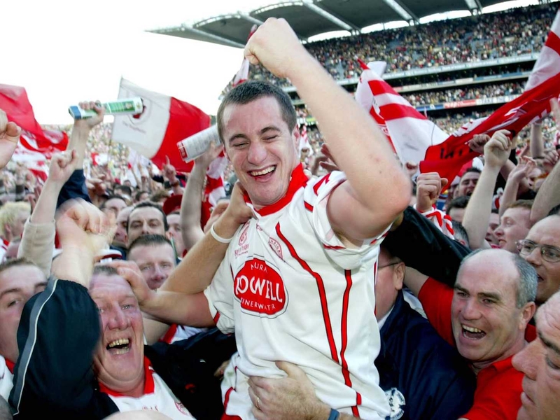 Brian McGuigan celebrates All-Ireland success in 2005