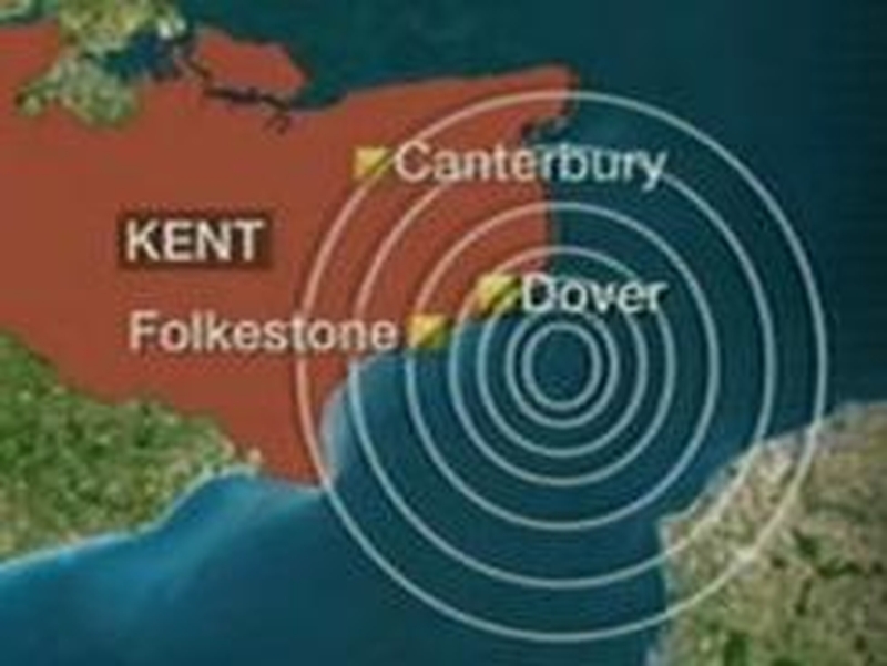 4.7 magnitude tremor - Epicentre off Dover
