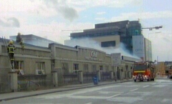 Dublin fire - Roads closed