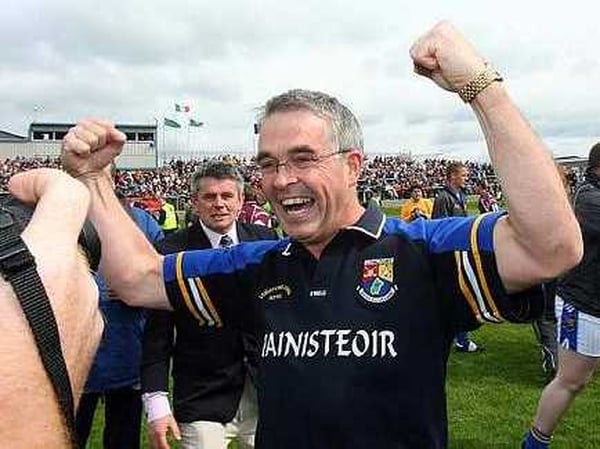 Longford manager Luke Dempsey, seen here in happier times, stepped down after today's defeat