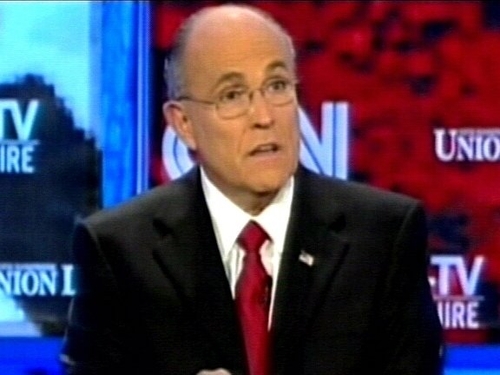 Rudy Giuliani - Presidential hopeful hit by firefighter claims
