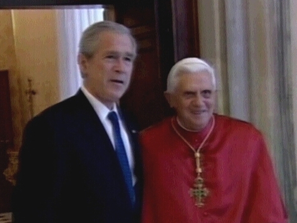 Bush &amp; Pope Benedict - Meeting at the Vatican