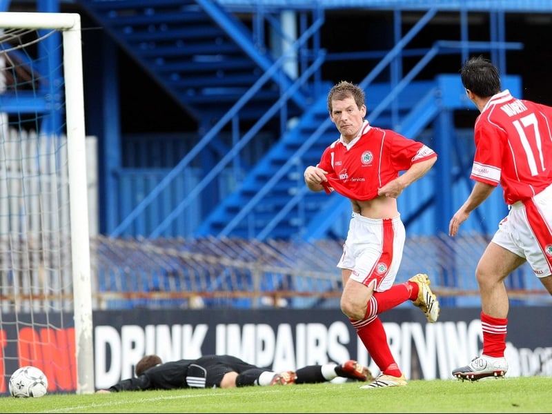 Kieran O'Connor scored Cliftonville's goal in the first leg