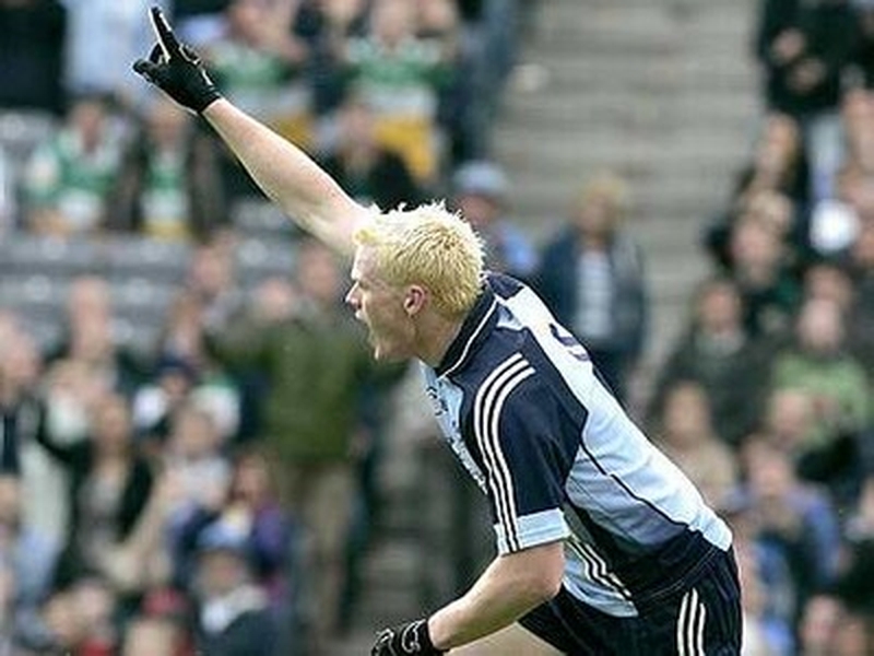 Dublin's Mark Vaughan celebrates after scoring in his side's win over Offaly