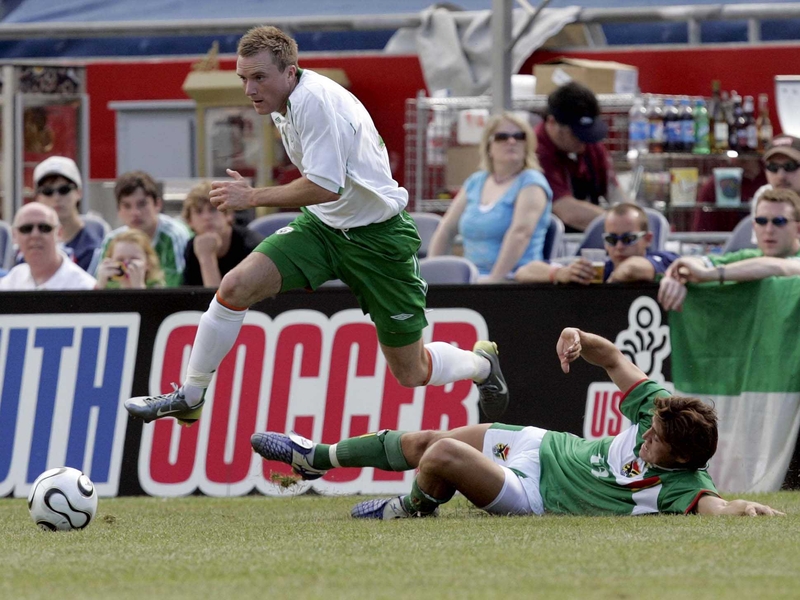 Alan O'Brien played against Bolivia during last month's friendlies in the USA