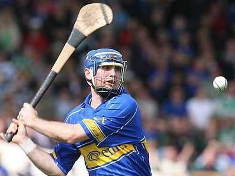 Eoin Kelly prepares to take one of his 12 points at Thurles this afternoon