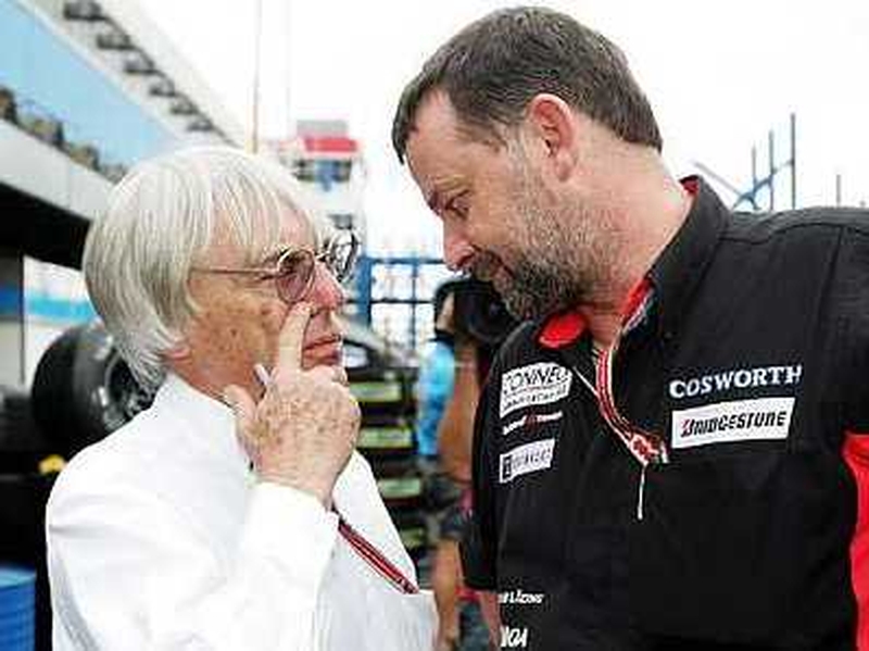 Bernie Ecclestone (left) is confident the FIA will deal correctly with the spy row