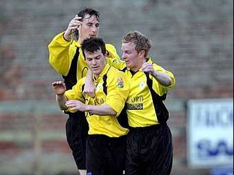 Harps star Conor Gethins netted twice for the Donegal side