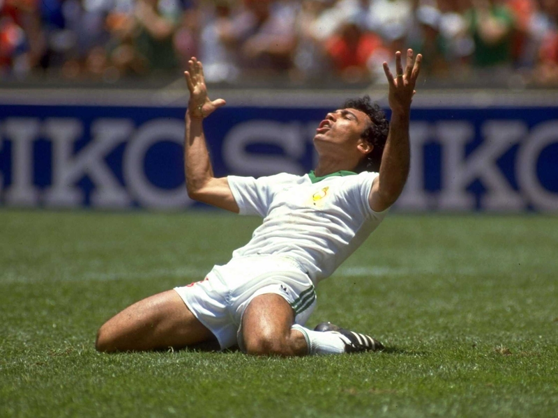 Mexico manager Hugo Sanchez during his international playing days