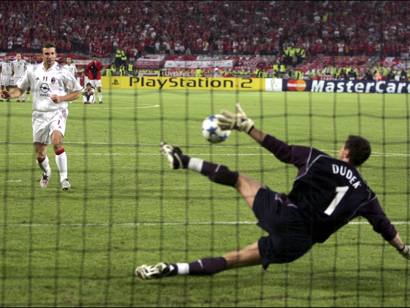 Jerzy Dudek wins the 2005 Champions League for Liverpool
