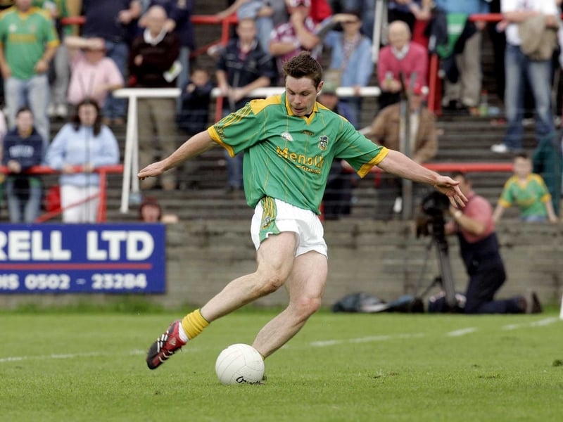 Stephen Bray nets his second goal at O'Moore Park
