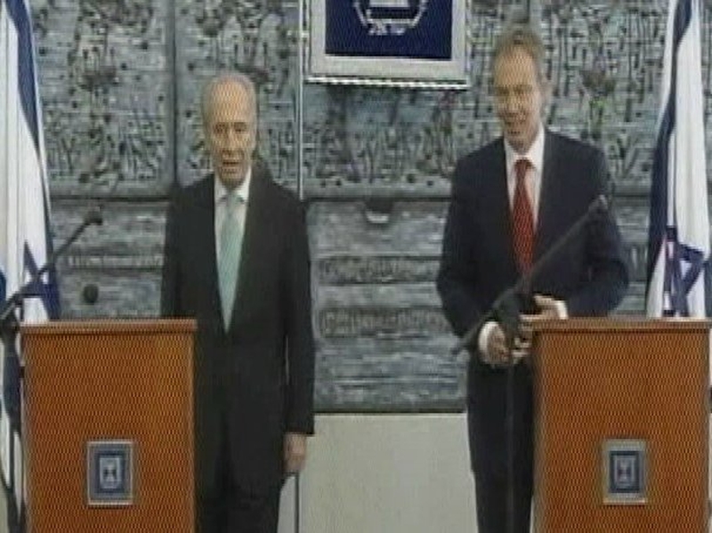 Shimon Peres, Tony Blair - Optimism on peace process