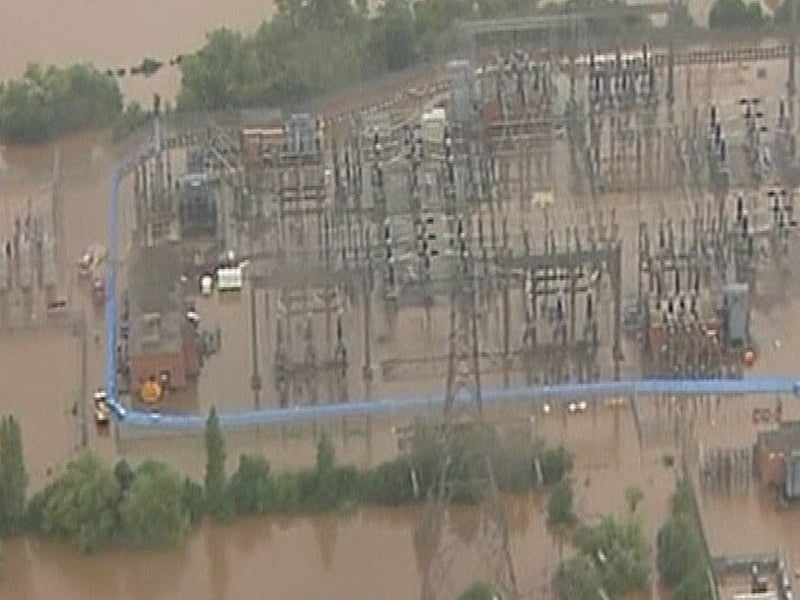 Walham Substation - Barriers erected