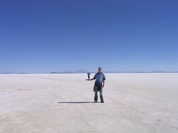 Dublin fan Declan at the Bolivian Salt Lakes, Uyuni, Bolivia.