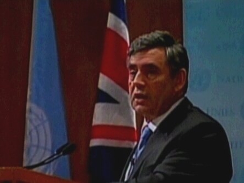 Gordon Brown - Britain and France were main sponsers of the resolution