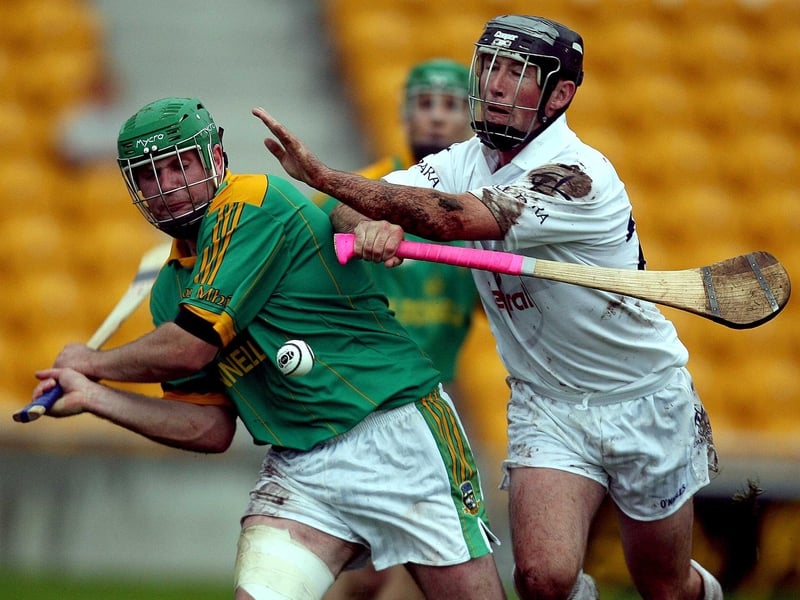 Adrian McAndrew looks to block Enda Fitzgerald of Meath during the semi-final