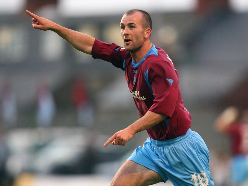 Paul Keegan celebrates his second goal