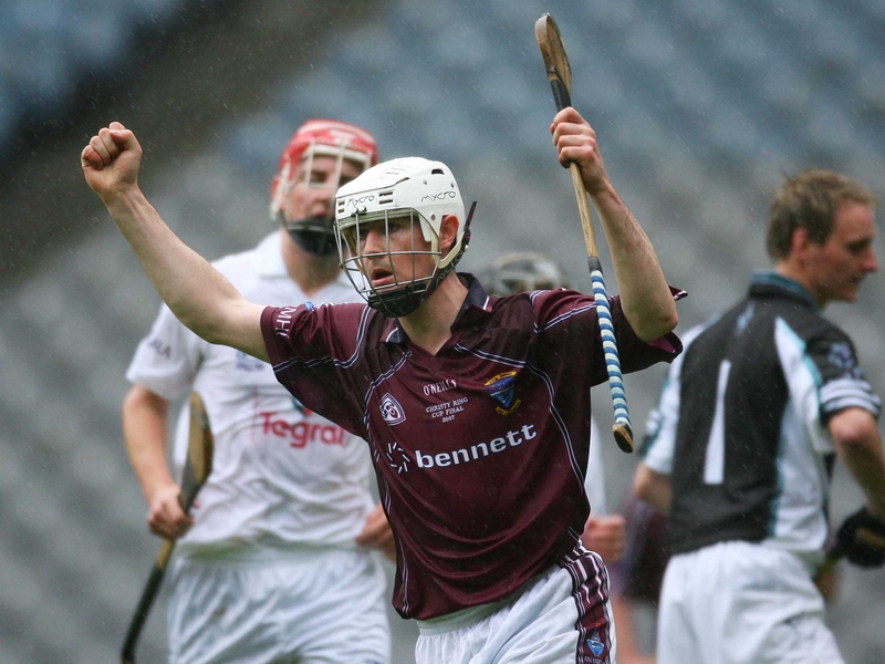 John Shaw celebrates scoring Westmeath's first goal