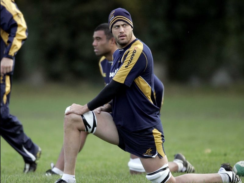 Nathan Sharpe and his Australian team-mates are being put through some character-building activities