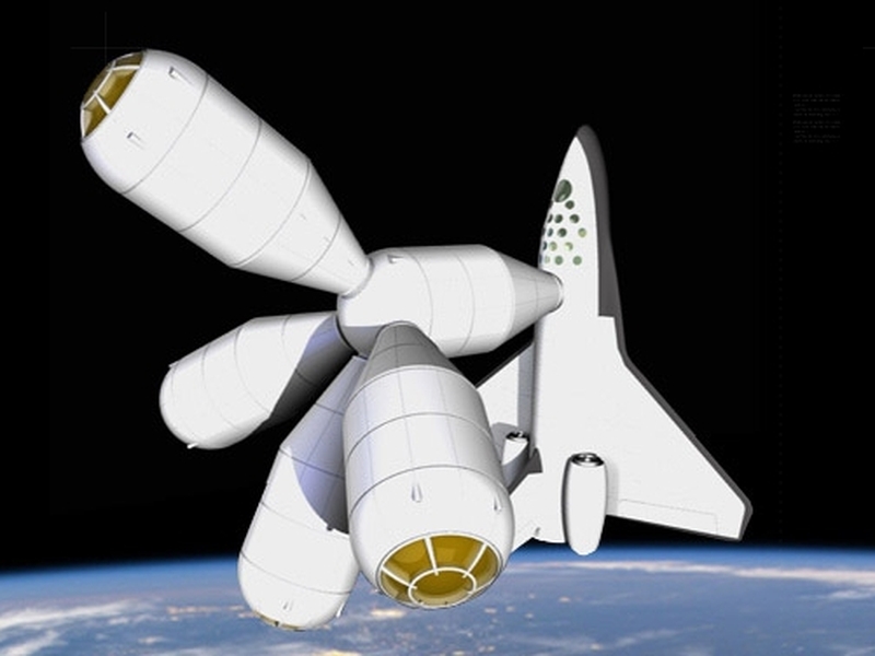 Galactic Suite - This artist's rendering suggests what the space hotel might look like