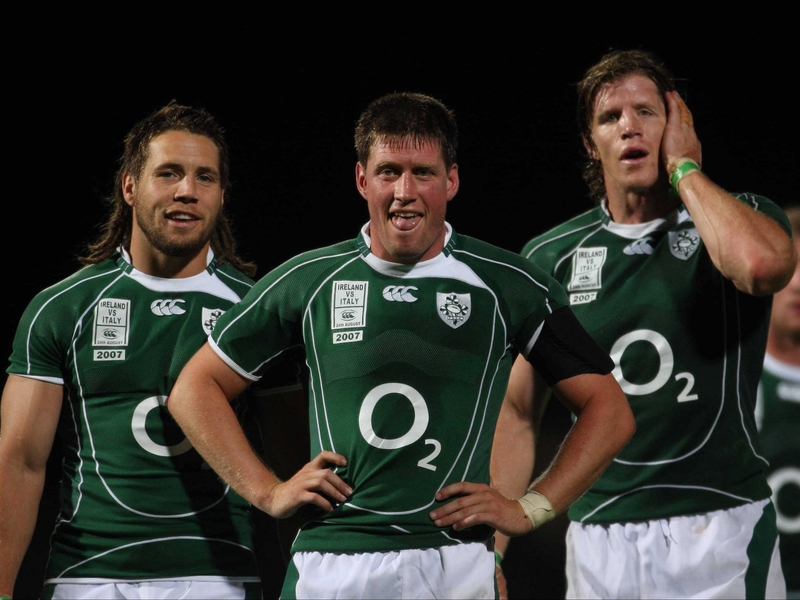 Isaac Boss, Ronan O'Gara and Simon Easterby