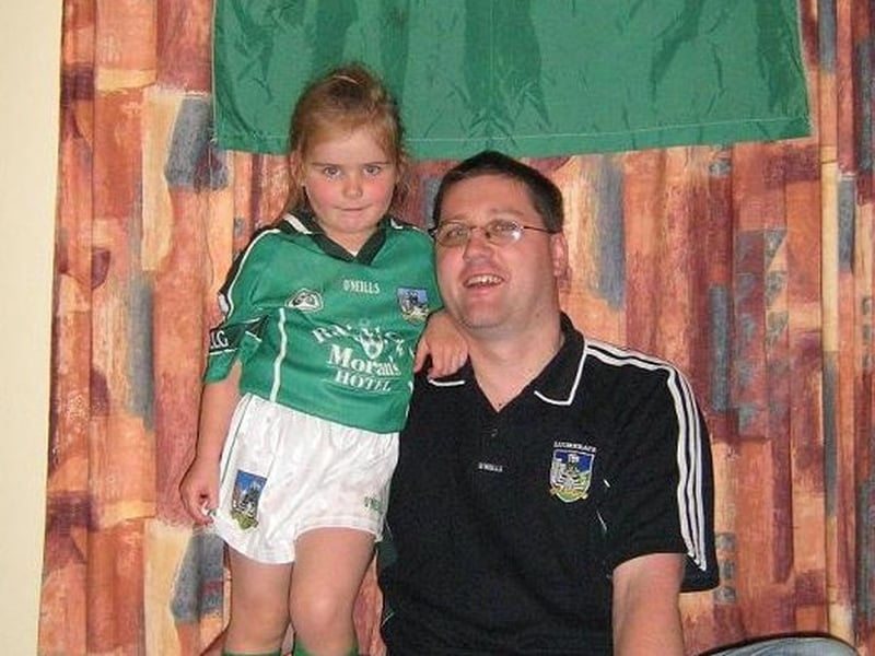 Aoife Lake and her father Sean Lake, (Secretary of Wellington GAA) cheering for Limerick from 'Middle Earth' Wellington, New Zealand.