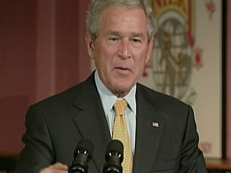 George Bush - 'Resolution not the right response to mass killings'
