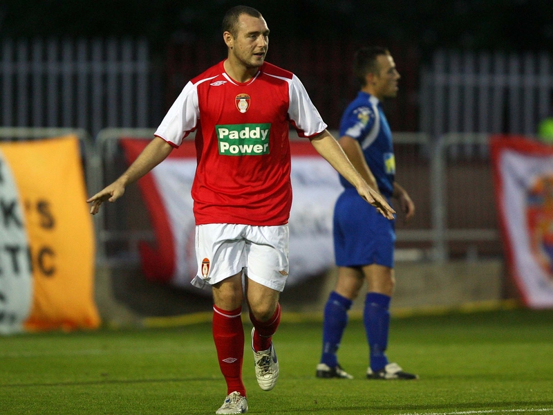 Mark Quigley scored twice for St Patricks Athletic