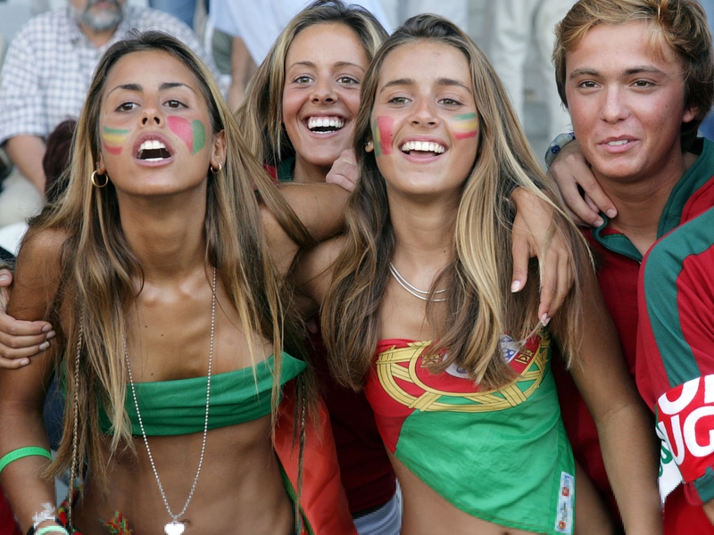 Portugal fans refused to let defeat dampen their spirits