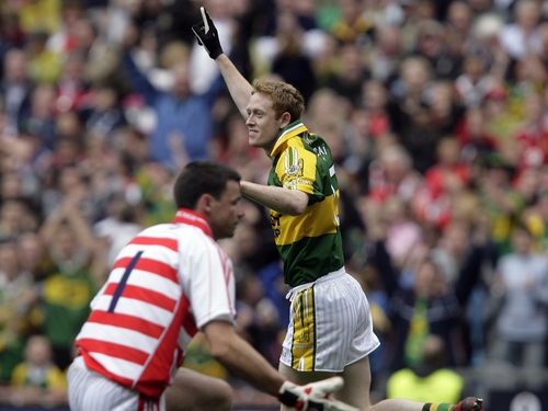 Colm Cooper celebrates after scoring his first half goal