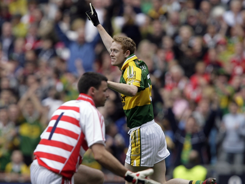 Colm Cooper celebrates after scoring his first half goal