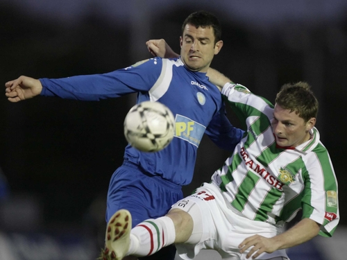 Robert Brosnan and Denis Behan in action at the RSC tonight